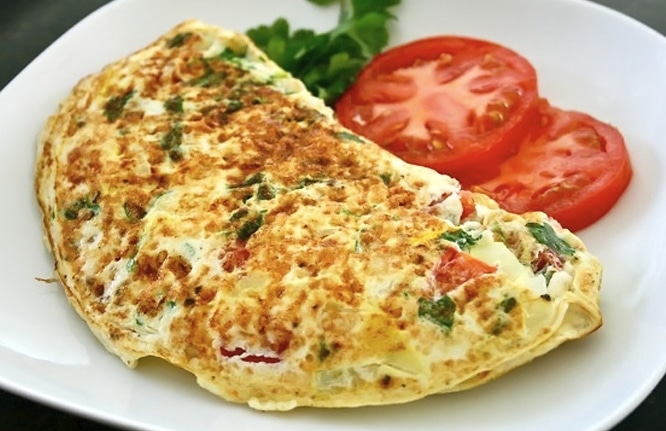 Trứng chiên thịt